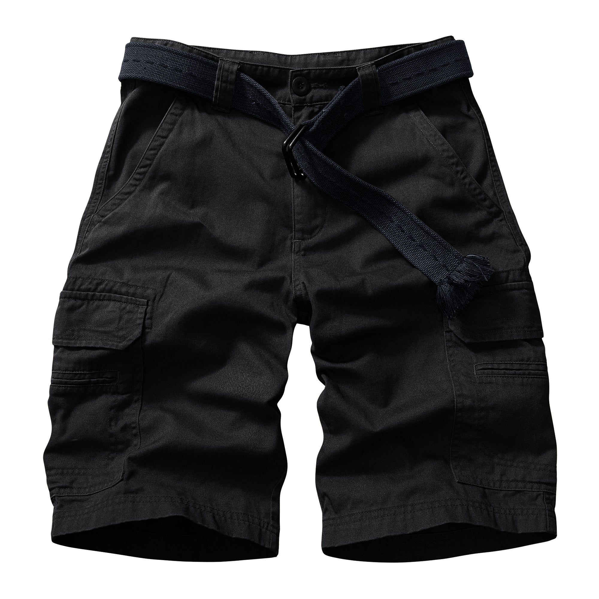 Mens Cargo Shorts, Relaxed Fit Cotton Casual Work Shorts with 8 Pockets, 11-inch Inseam