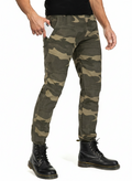 Men's Camo Cargo Jogger Pants, Cotton Athletic Sweatpants with Pockets