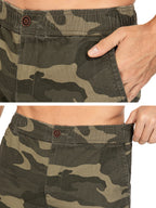 Men's Camo Cargo Jogger Pants, Cotton Athletic Sweatpants with Pockets