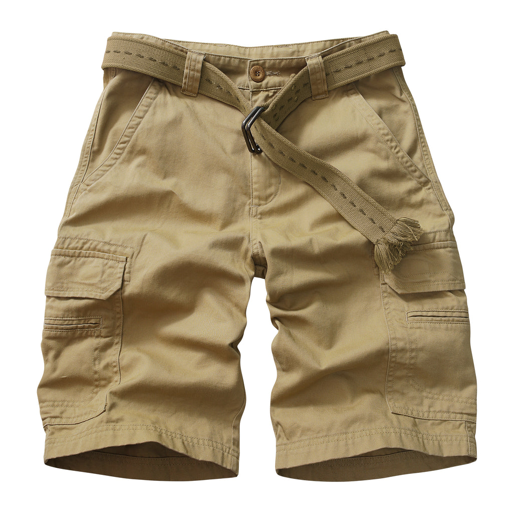 Mens Cargo Shorts, Relaxed Fit Cotton Casual Work Shorts with 8 Pockets, 11-inch Inseam