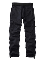 Men's Cotton Cargo Pants, Multi-Pocket Loose Fit Casual Work Pants for Men,Size 32-42