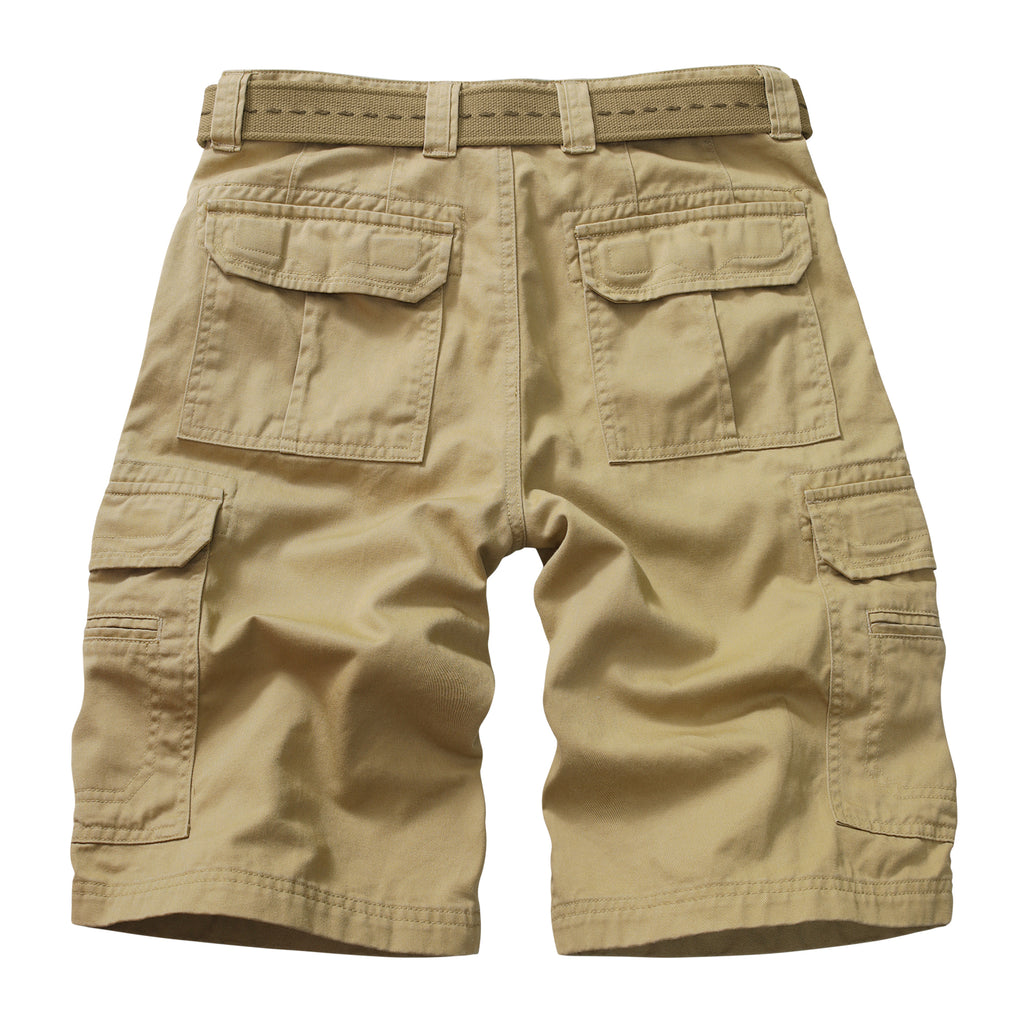 Mens Cargo Shorts, Relaxed Fit Cotton Casual Work Shorts with 8 Pockets, 11-inch Inseam