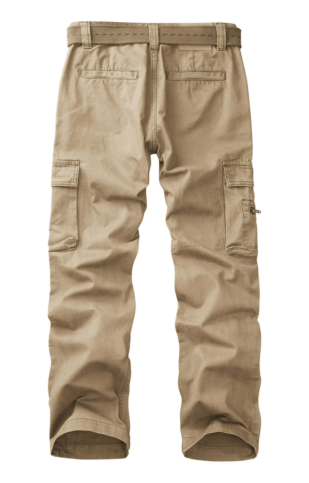 Men's Cotton Cargo Pants, Multi-Pocket Loose Fit Casual Work Pants for Men,Size 32-42