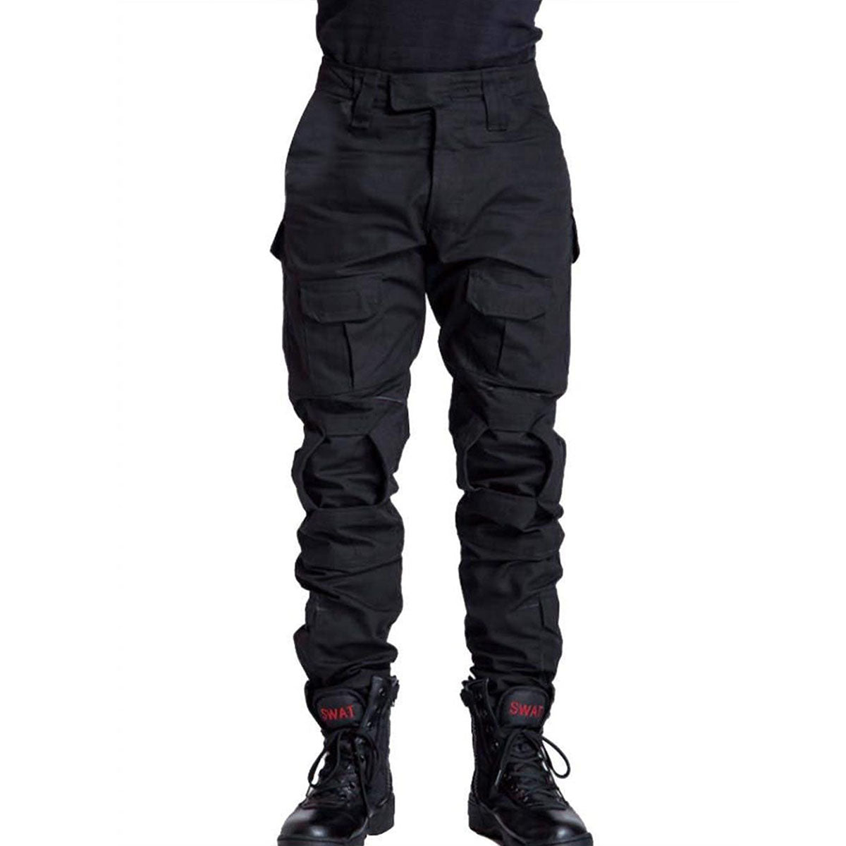 VANIYU Men’s Water Resistant Cargo Pants – Durable Ripstop Hiking & Work Pants with 10 Pockets, Adjustable Waist, Knee Pad Inserts Not Included