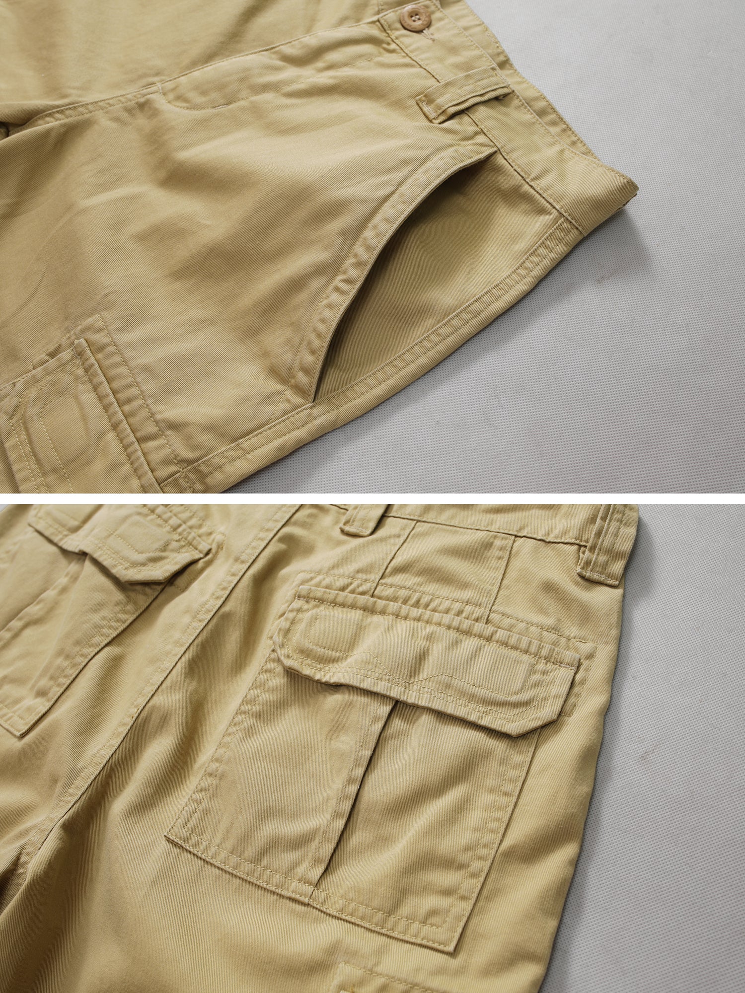 Mens Cargo Shorts, Relaxed Fit Cotton Casual Work Shorts with 8 Pockets, 11-inch Inseam