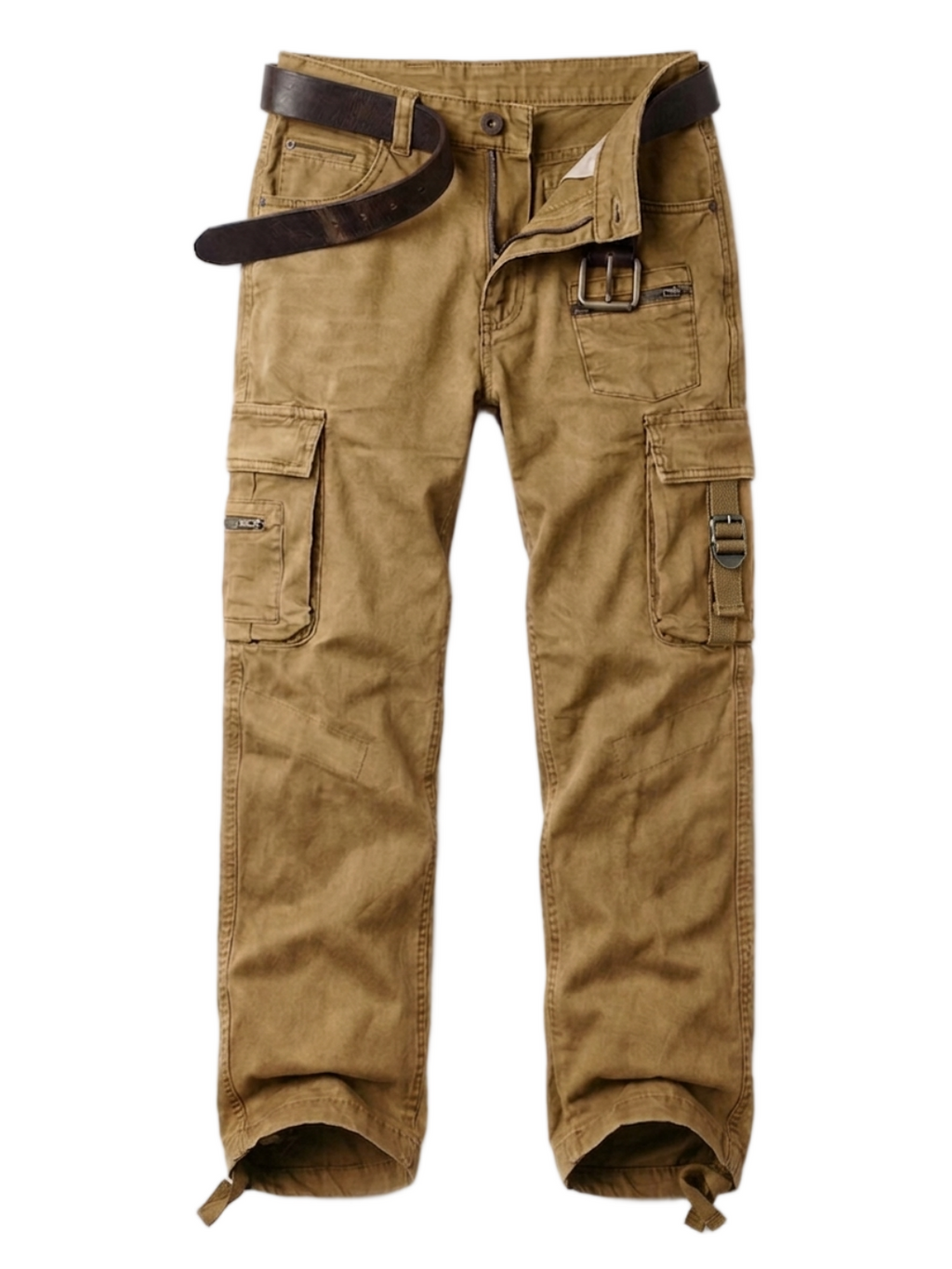 Men's Cotton Cargo Pants, Multi-Pocket Loose Fit Casual Work Pants for Men,Size 32-42