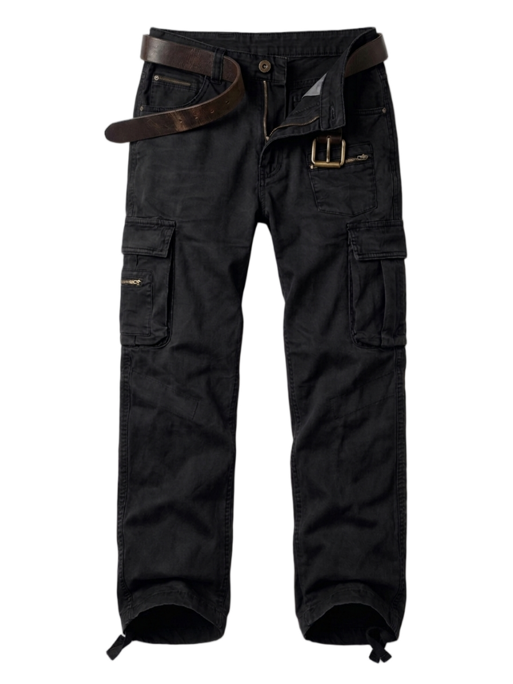Men's Cotton Cargo Pants, Multi-Pocket Loose Fit Casual Work Pants for Men,Size 32-42