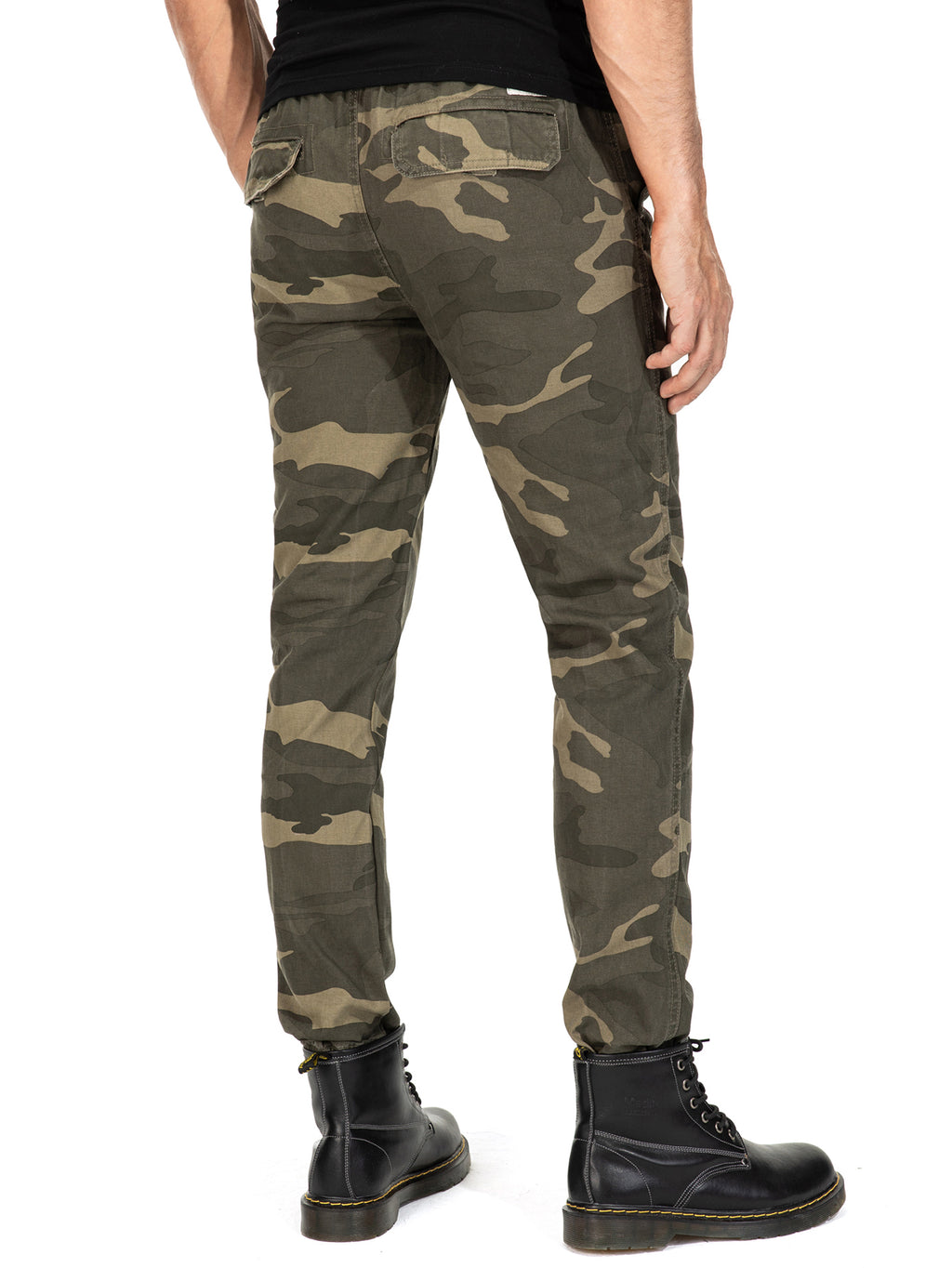 Men's Camo Cargo Jogger Pants, Cotton Athletic Sweatpants with Pockets