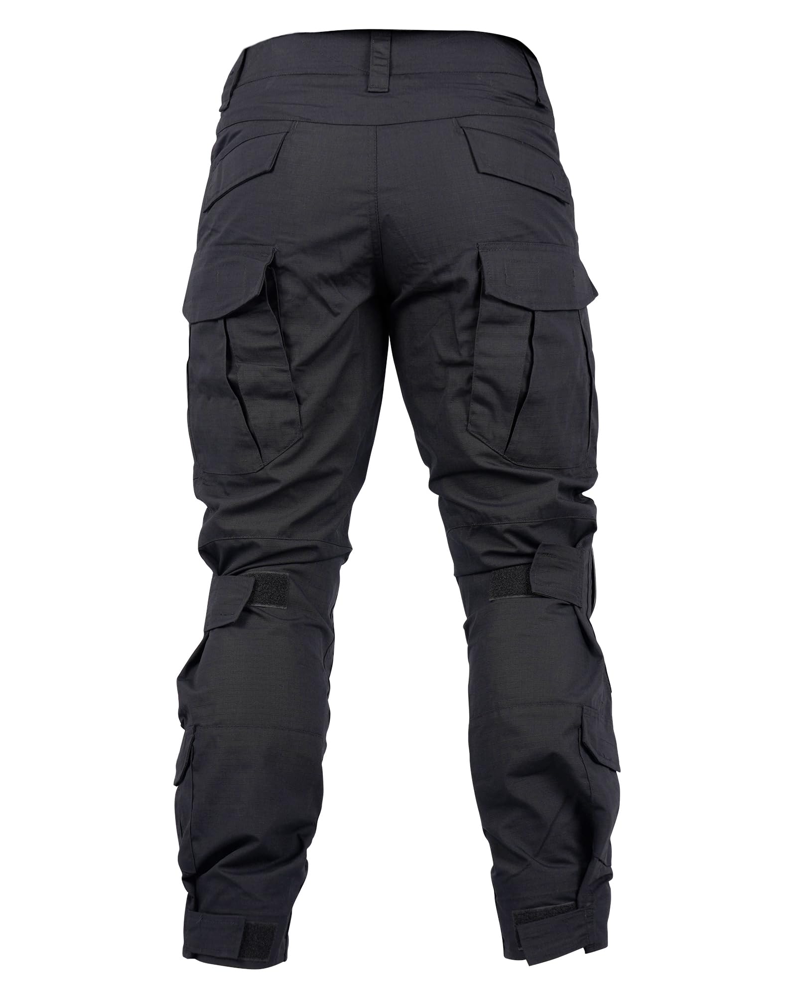 VANIYU Men’s Work Cargo Pants with Knee Pads – Water Resistant Hiking & Construction Pants with 10 Pockets, Adjustable Waist & Ankle
