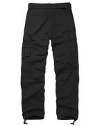 Men's Relaxed Fit Cargo Pants,Cotton Camo Work Pants with 6 Pockets,Durable Outdoor Utility Hiking Pants,No Belt