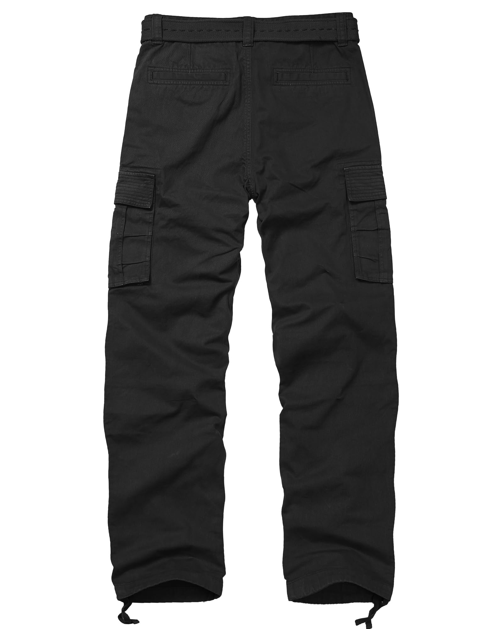 Men's Relaxed Fit Cargo Pants,Cotton Camo Work Pants with 6 Pockets,Durable Outdoor Utility Hiking Pants,No Belt