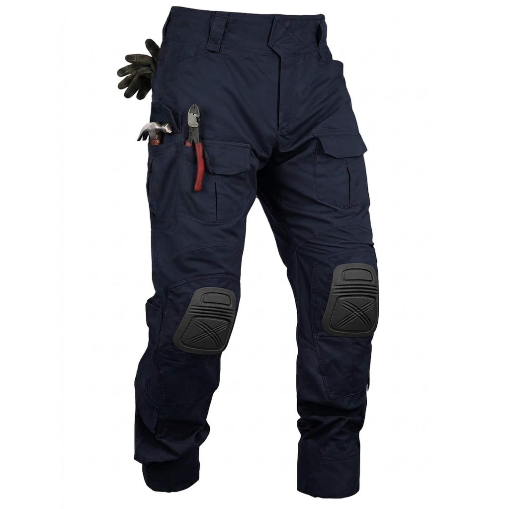VANIYU Men's Flex Ripstop Work Pants with Removable Knee Pads – 10-Pocket Breathable Utility Trousers for Hiking, Gardening & Outdoor Work (No Belt)