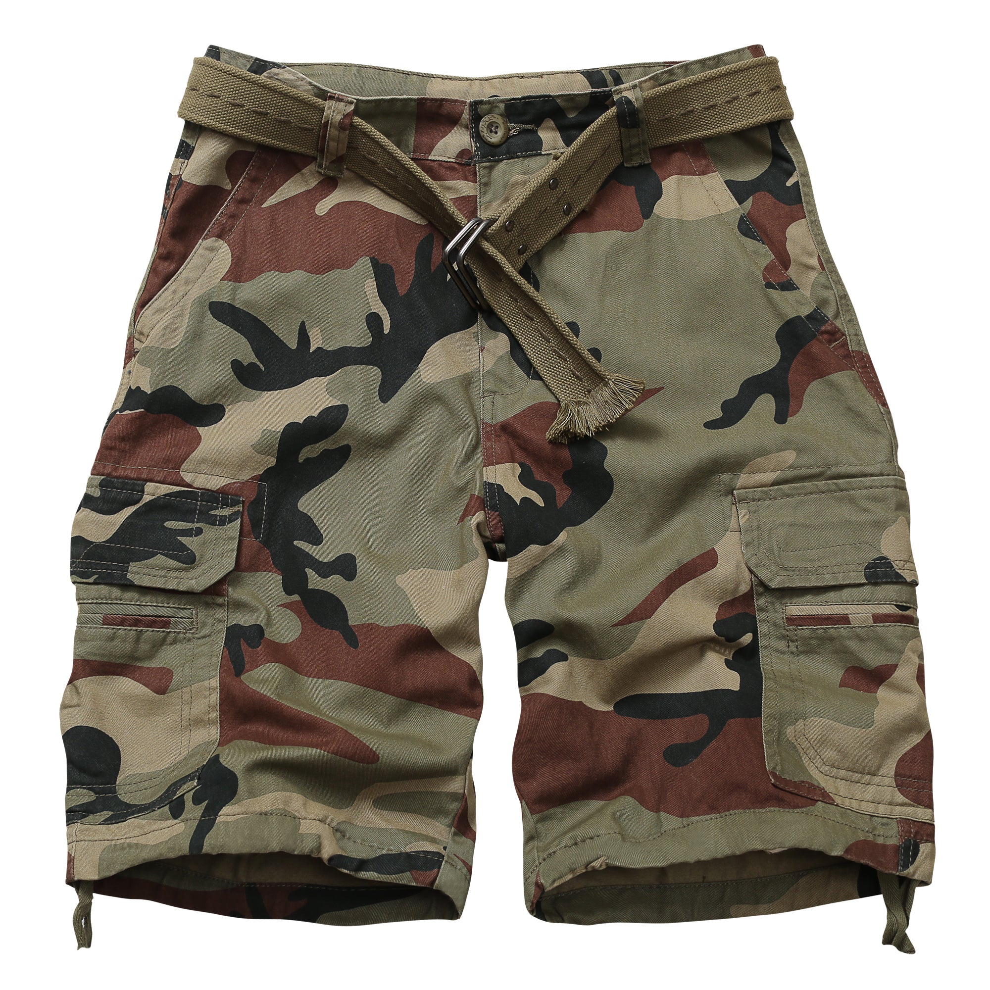 Mens Cargo Shorts, Relaxed Fit Cotton Casual Work Shorts with 8 Pockets, 11-inch Inseam