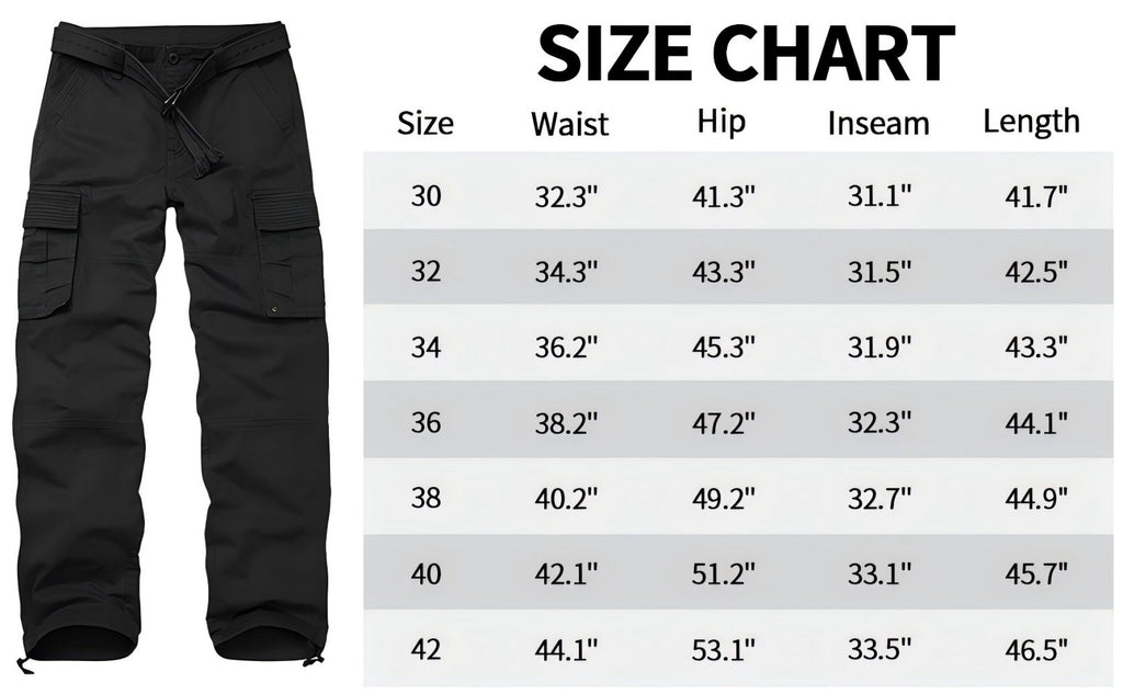 Men's Relaxed Fit Cargo Pants,Cotton Camo Work Pants with 6 Pockets,Durable Outdoor Utility Hiking Pants,No Belt