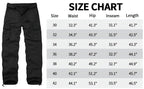 Men's Relaxed Fit Cargo Pants,Cotton Camo Work Pants with 6 Pockets,Durable Outdoor Utility Hiking Pants,No Belt